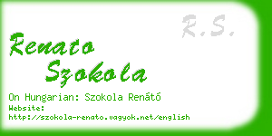 renato szokola business card