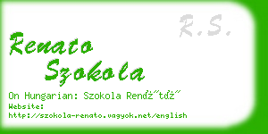 renato szokola business card